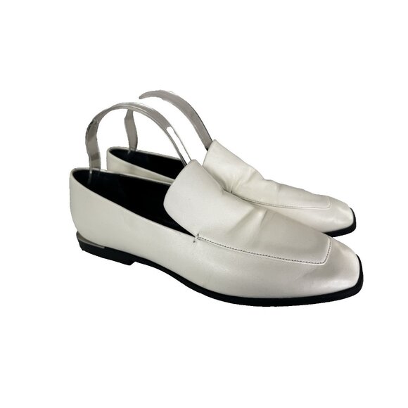 Marc Fisher Womens 10M White MLHemmy Loafers Buttery Soft Leather Office Chic - Picture 1 of 15